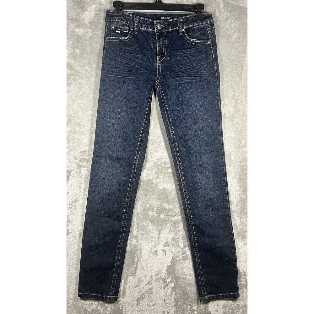 Tractor Jeans Woman's SZ 14 28x30‎ NYC Flap Pockets Embellished Straight